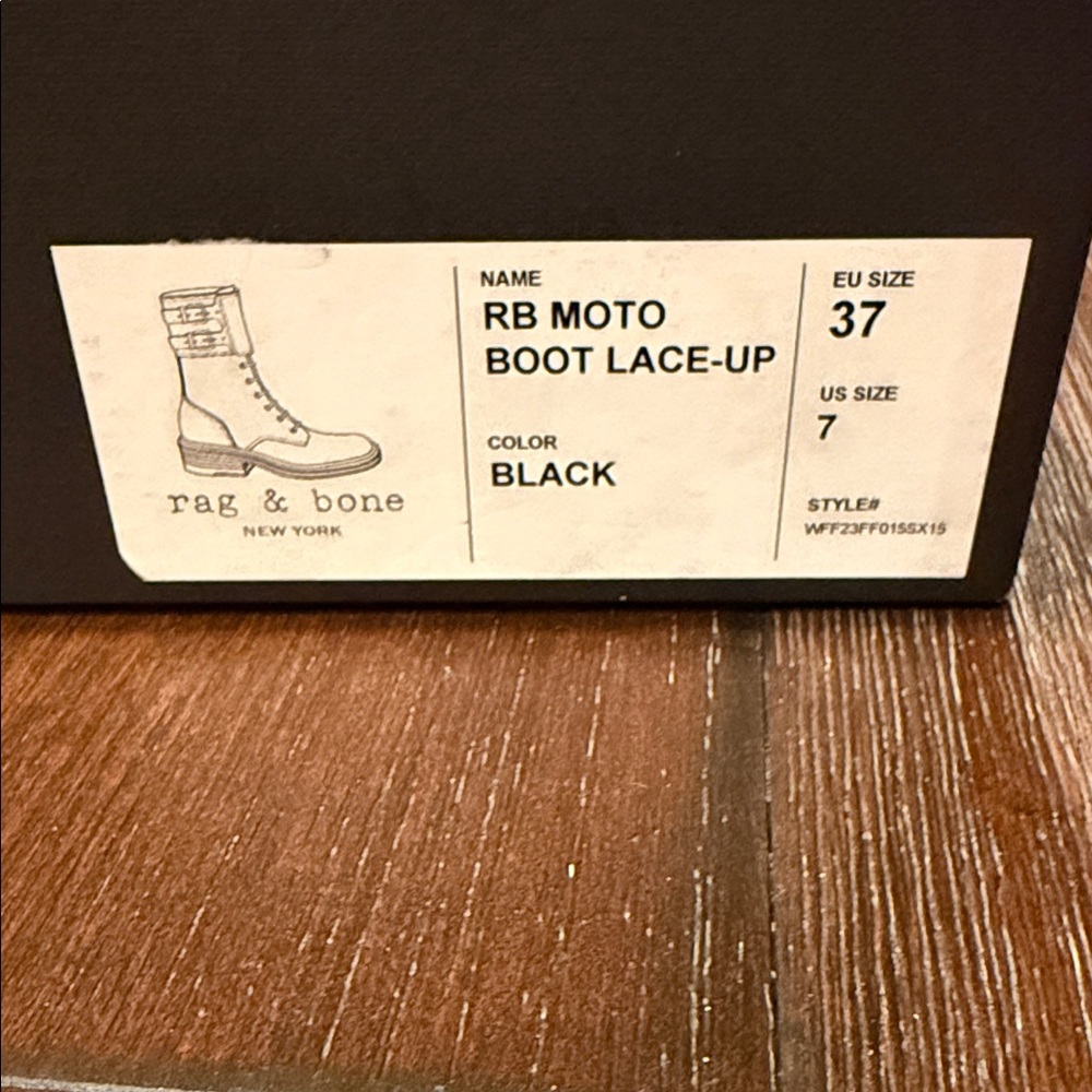 Rag & Bone Black RB Moto Boots